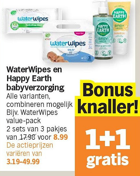 WaterWipes en Happy Earth babyverzorging