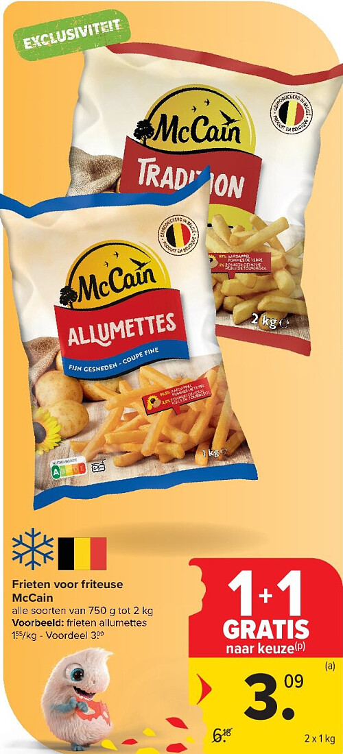 Frieten voor friteuse McCain