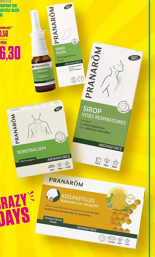 Pranarôm Aromaforce Neusspray Bio Essentiële Oliën 15 ml