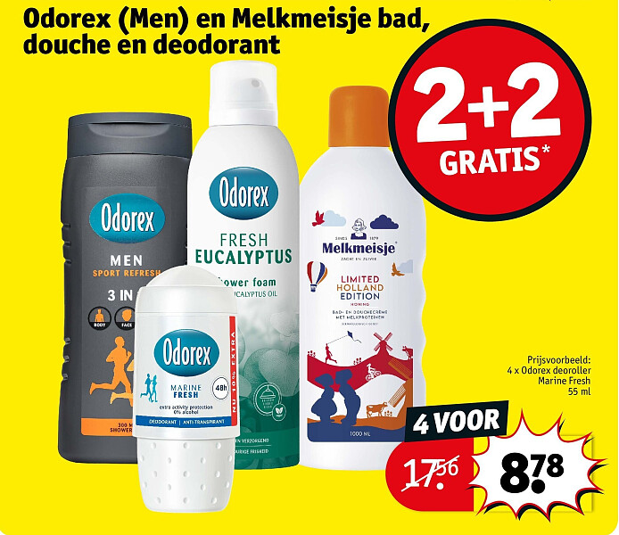 Odorex (Men) en Melkmeisje bad, douche en deodorant