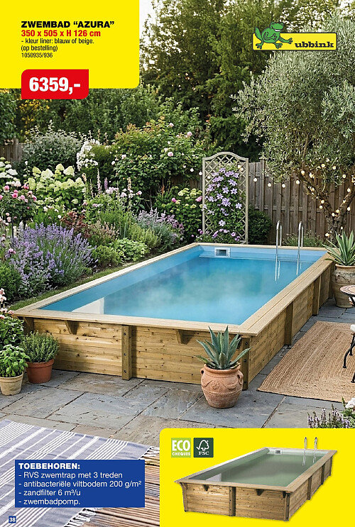 Ubbink Azura zwembad 505x350x126 cm blauw