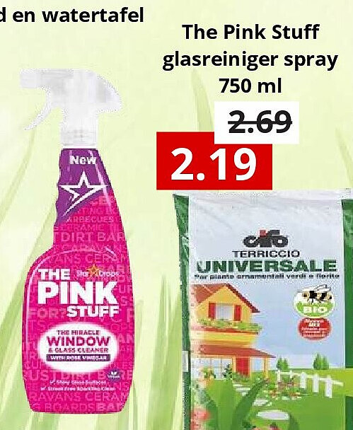 The Pink Stuff glasreiniger spray 750 ml