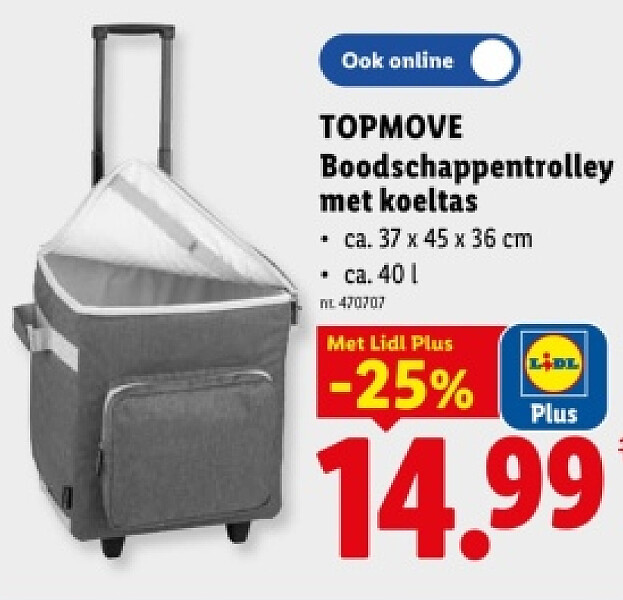 Boodschappentrolley met koeltas