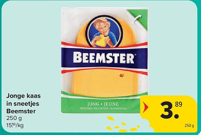 Jonge kaas in sneetjes Beemster