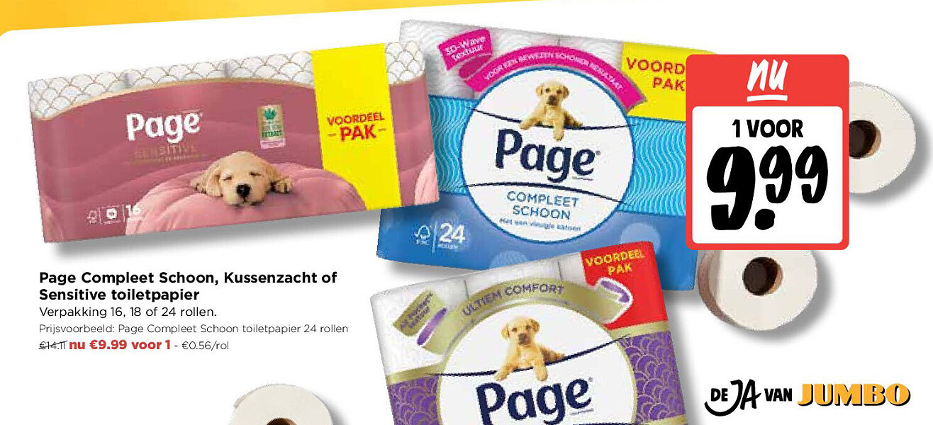 Page Compleet Schoon, Kussenzacht of Sensitive toiletpapier