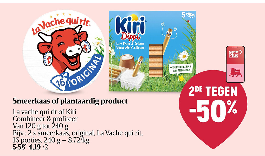 Smeerkaas of plantaardig product