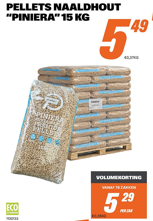 PELLETS NAALDHOUT “PINIERA” 15 KG