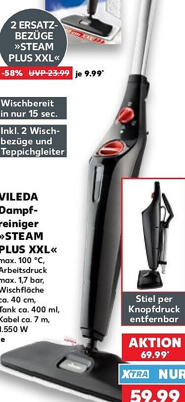 VILEDA Dampfreiniger »STEAM PLUS XXL«