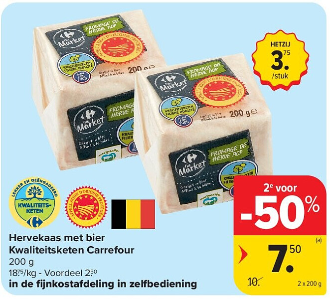 Hervekaas met bier Kwaliteitsketen Carrefour