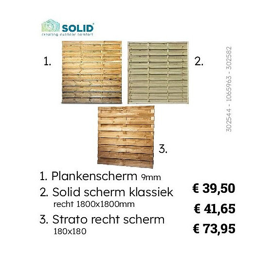 1. Plankenscherm 9mm