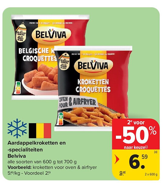 Aardappelkroketten en -specialiteiten Belviva