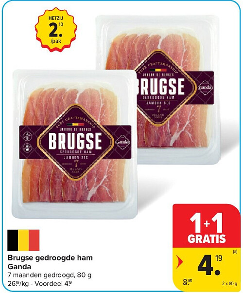 Brugse gedroogde ham Ganda
