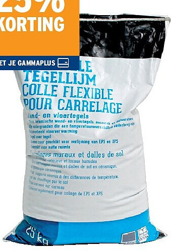 Handson flexibele tegellijm grijs 25 kg