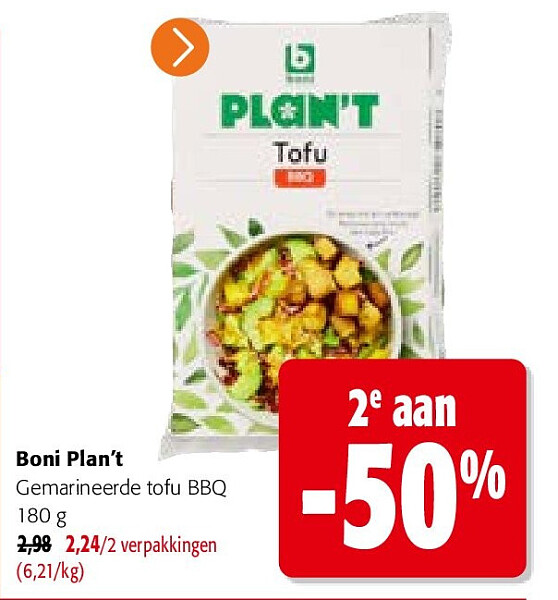 Boni Plan’t Gemarineerde tofu BBQ 180 g