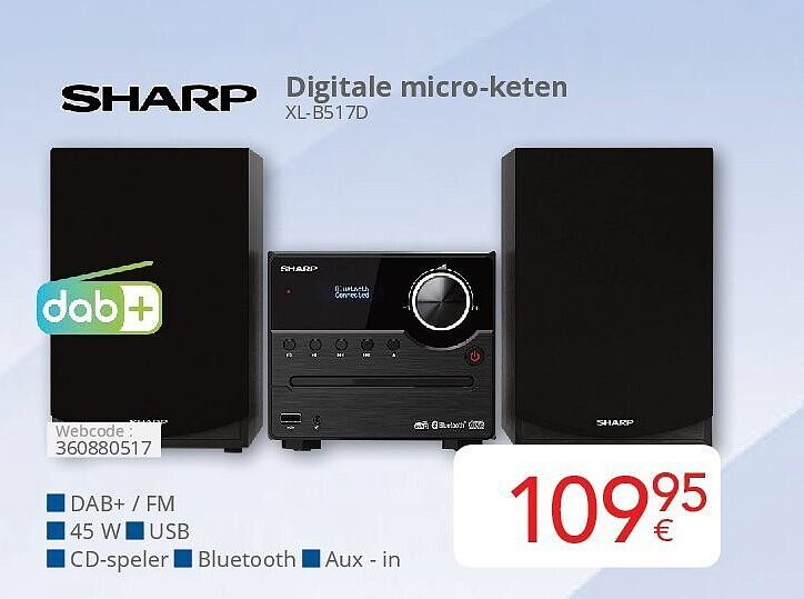 Sharp Digitale micro-keten XL-B517D