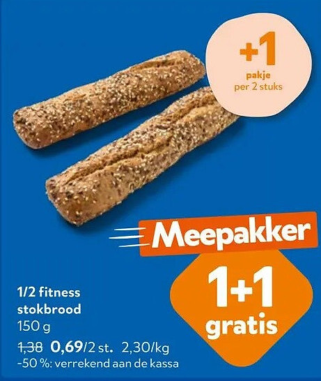 1/2 fitness stokbrood 150 g