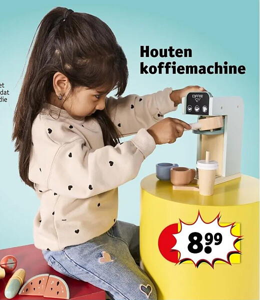 Houten koffiemachine