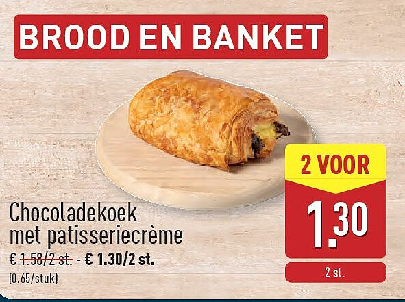 Chocoladekoek met patisseriecrème