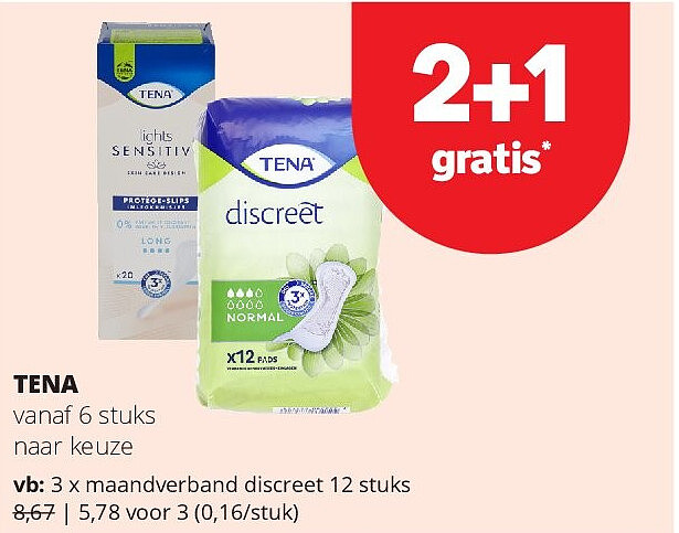 TENA maandverband discreet 12 stuks