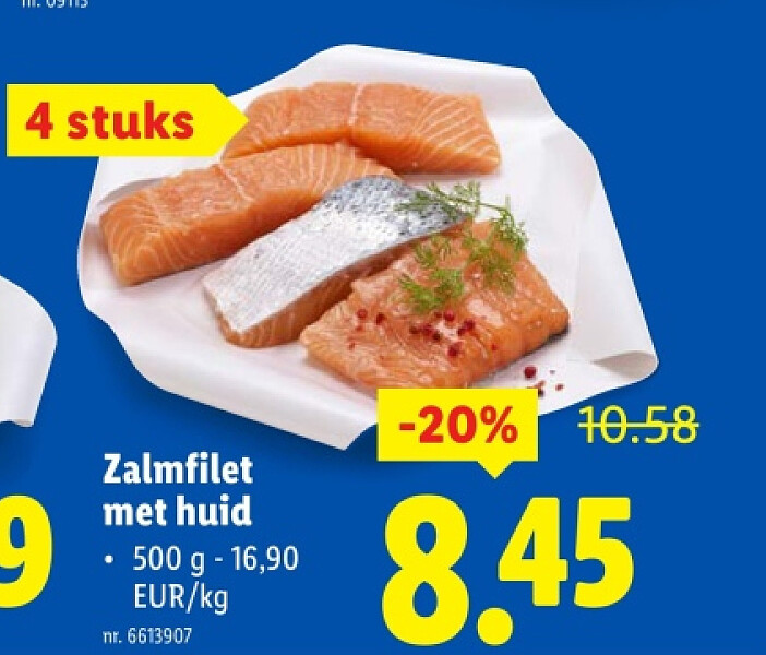 Zalmfilet met huid
