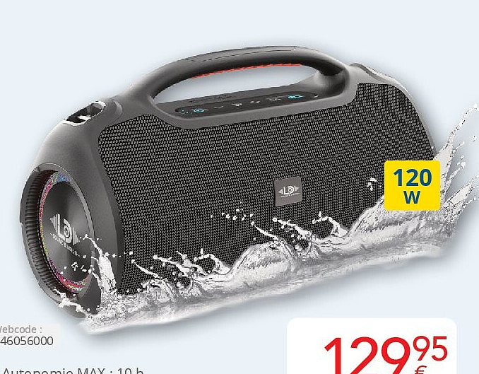 Enceinte Bluetooth Boombox-Max BS-6000BLK