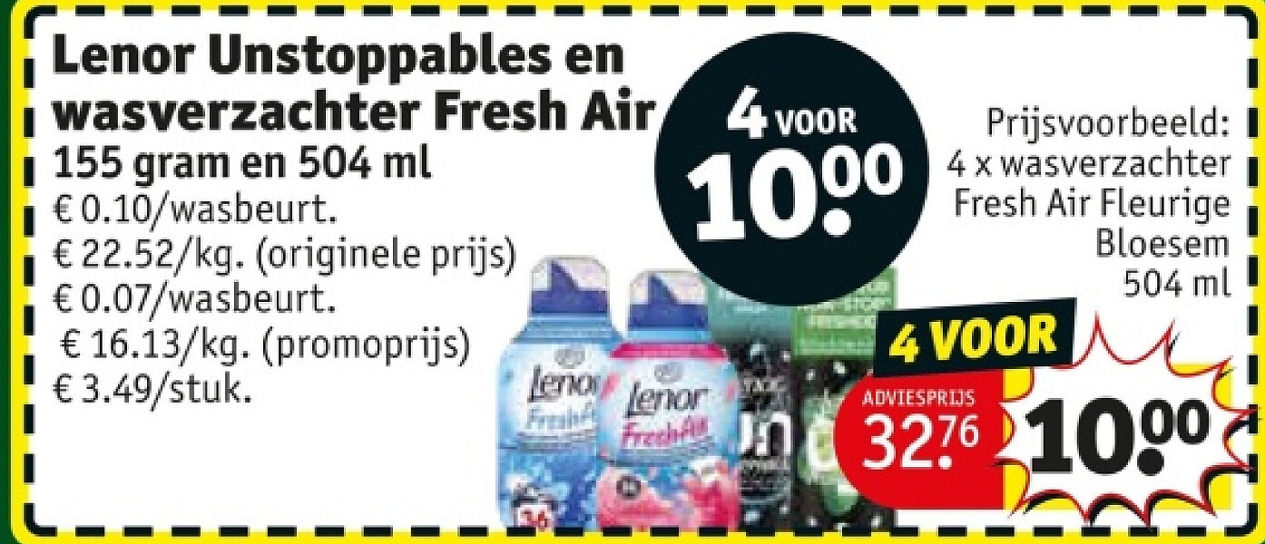 4 x wasverzachter Fresh Air Fleurige Bloesem 504 ml
