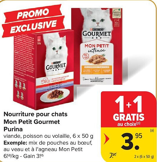Nourriture pour chats Mon Petit Gourmet Purina 2 x (6 x 50 g)