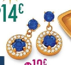 Boucles d'oreilles pendantes bleues