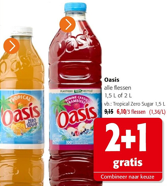 Oasis Tropical Zero Sugar 1,5 L