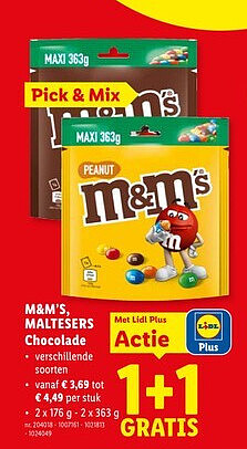 M&M'S, MALTESERS Chocolade