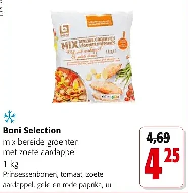 Boni Selection mix bereide groenten met zoete aardappel 1 kg