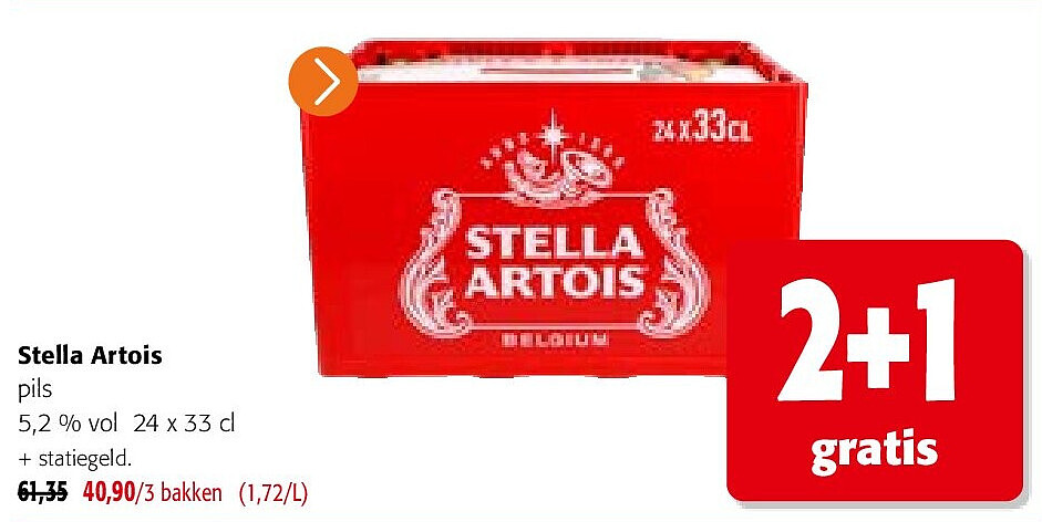 Stella Artois pils 5,2 % vol 24 x 33 cl