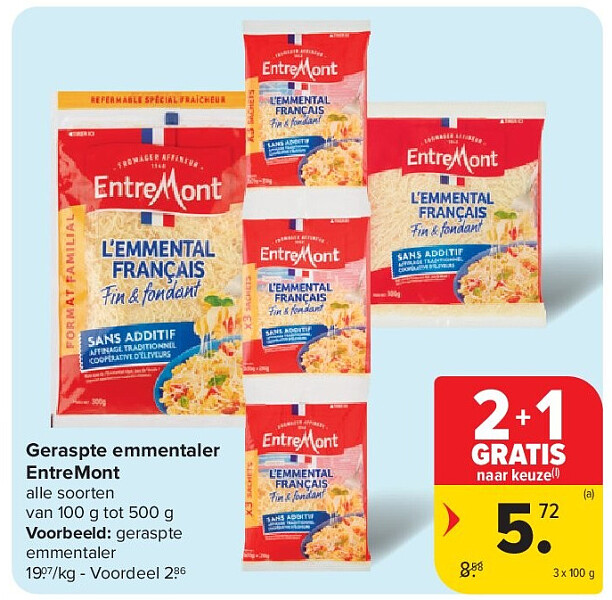 Geraspte emmentaler EntreMont