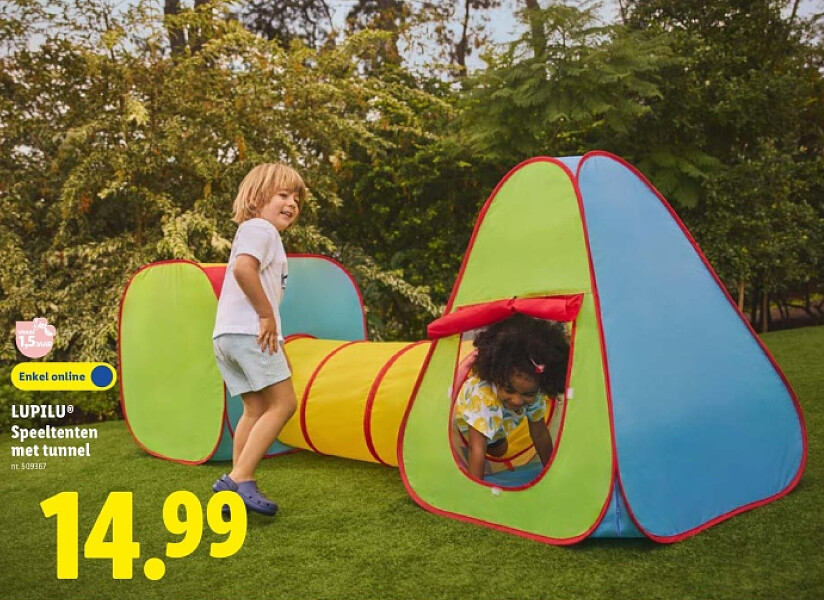 Speeltenten met tunnel