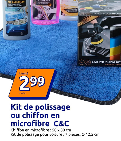 Kit de polissage ou chiffon en microfibre C&C