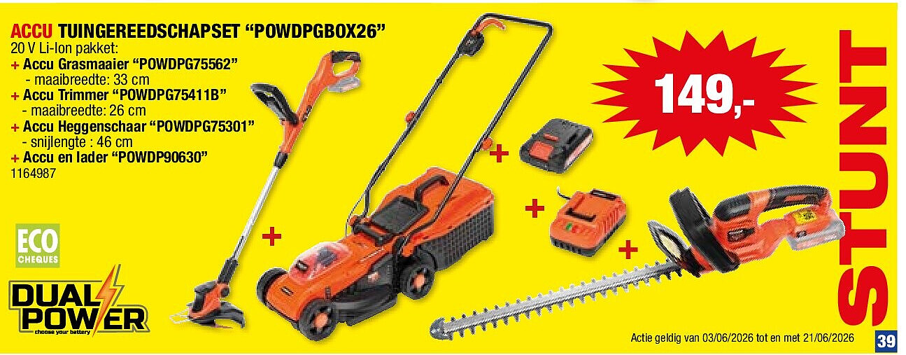 ACCU TUINGEREEDSCHAPSET “POWDPGBOX26”