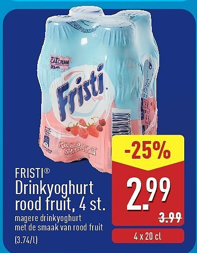 Drinkyoghurt rood fruit, 4st.