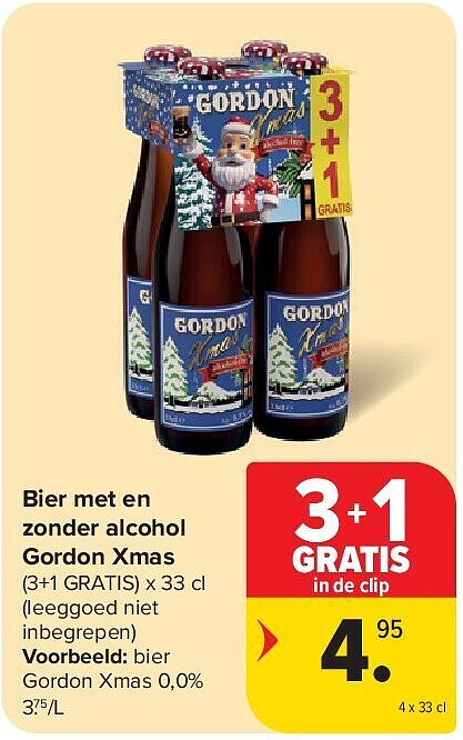 Bier met en zonder alcohol Gordon Xmas