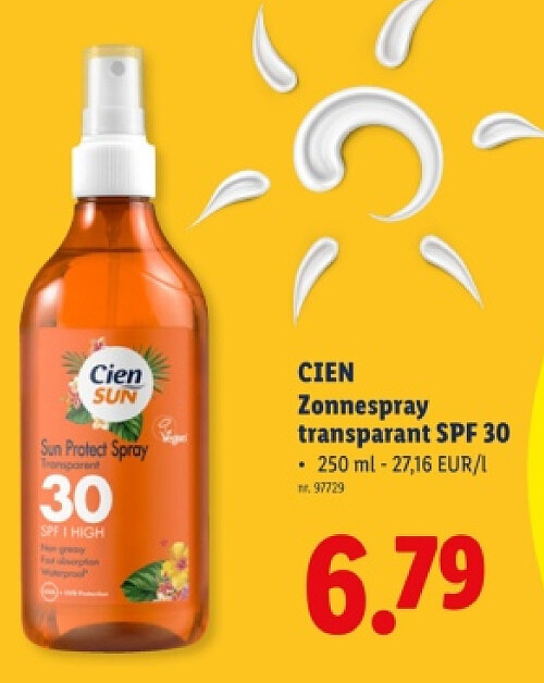 Zonnespray transparant SPF 30