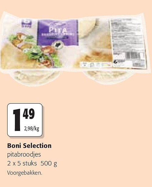 Boni Selection pitabroodjes 2 x 5 stuks 500 g