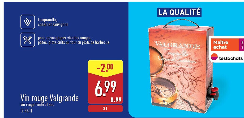 Vin rouge Valgrande
