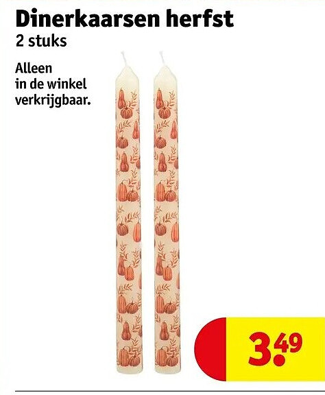 Dinerkaarsen herfst