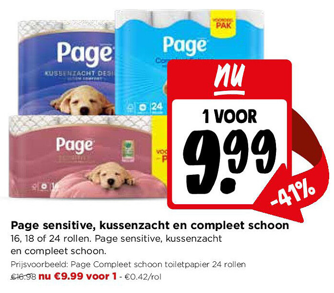 Page sensitive, kussenzacht en compleet schoon