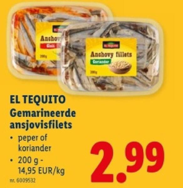 Gemarineerde ansjovisfilets