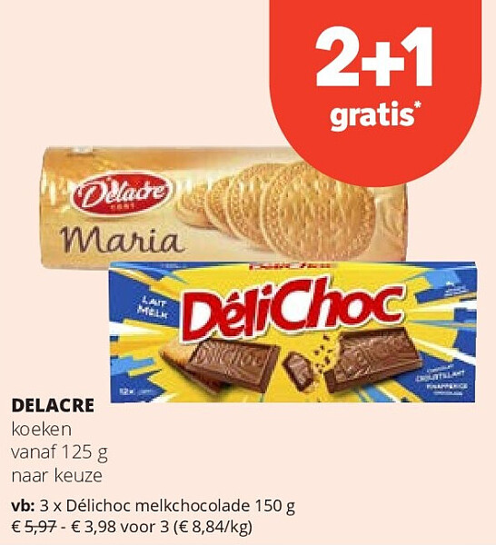 DELACRE koeken vanaf 125 g