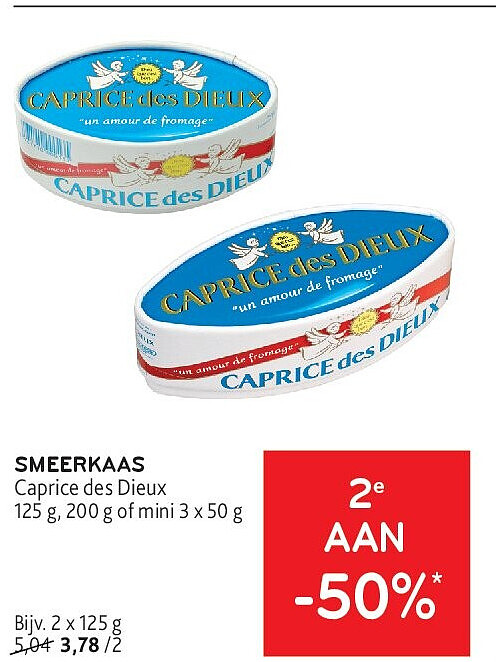 SMEERKAAS Caprice des Dieux 125 g, 200 g of mini 3 x 50 g