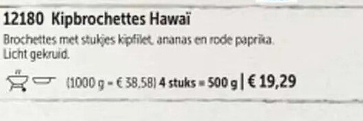 Kipbrochettes Hawaï