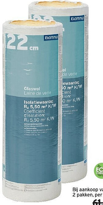 GAMMA glaswol dikte 22 cm