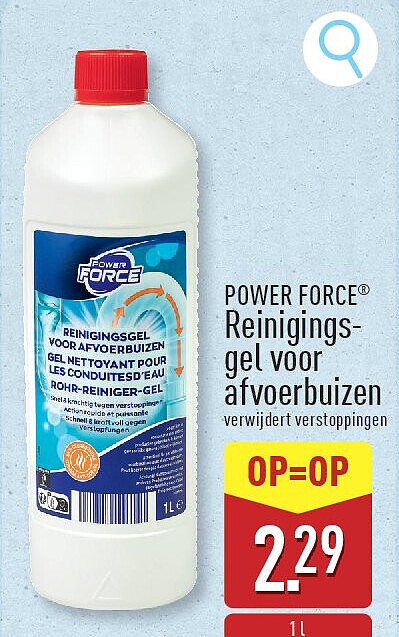 Reinigings gel voor afvoerbuizen