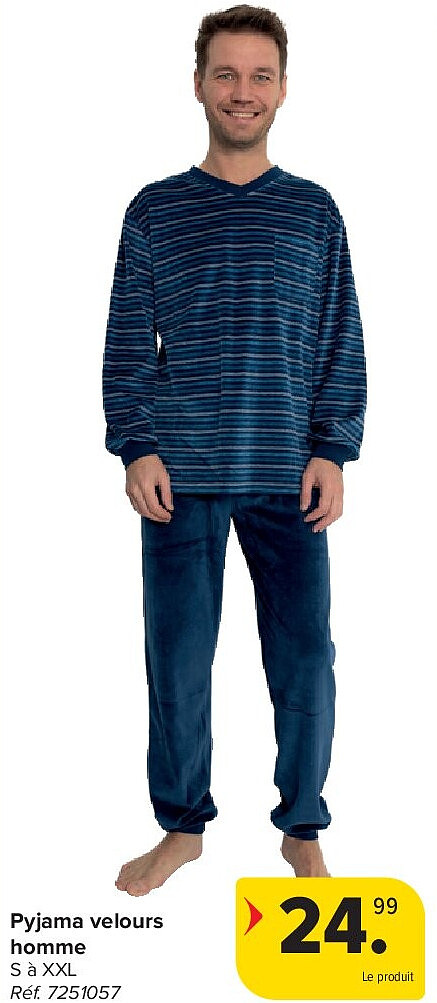 Pyjama velours homme